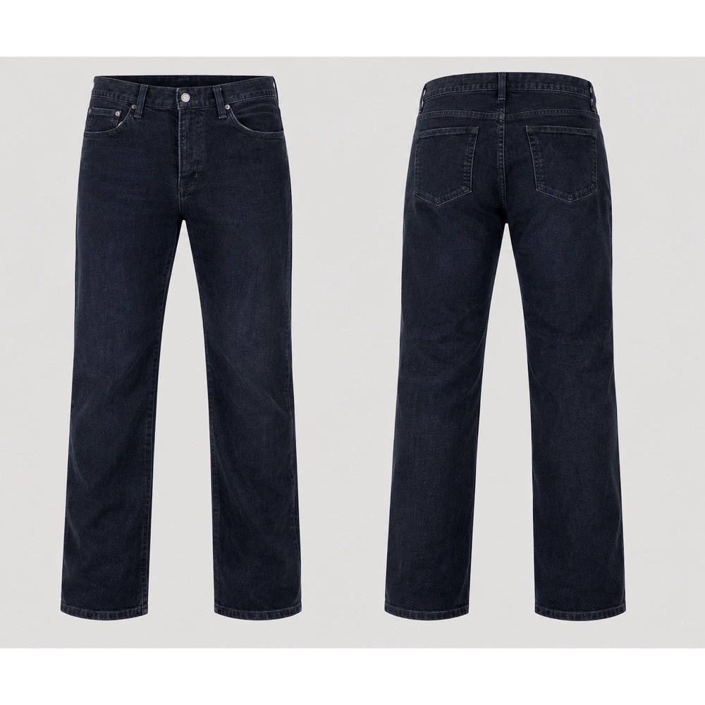 Uniqlo JEANS  Mens Size 32 x 32 Black Straight Leg Cotton Denim